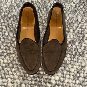 Men's Dark Brown Suede Slip-On Loafers